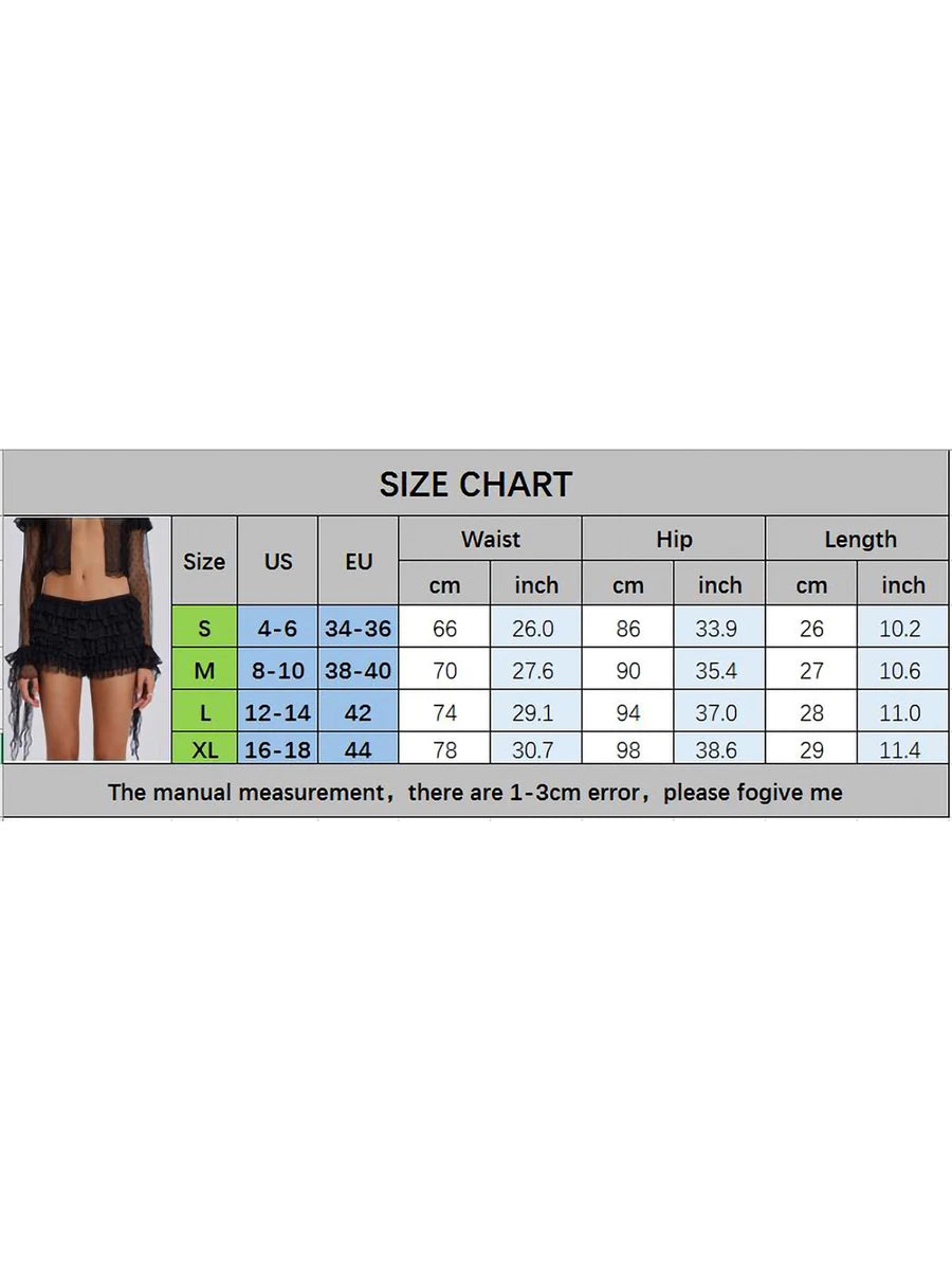 Women’s Coquette Lace Bloomer Shorts – Y2K Ruffle Bow Panties