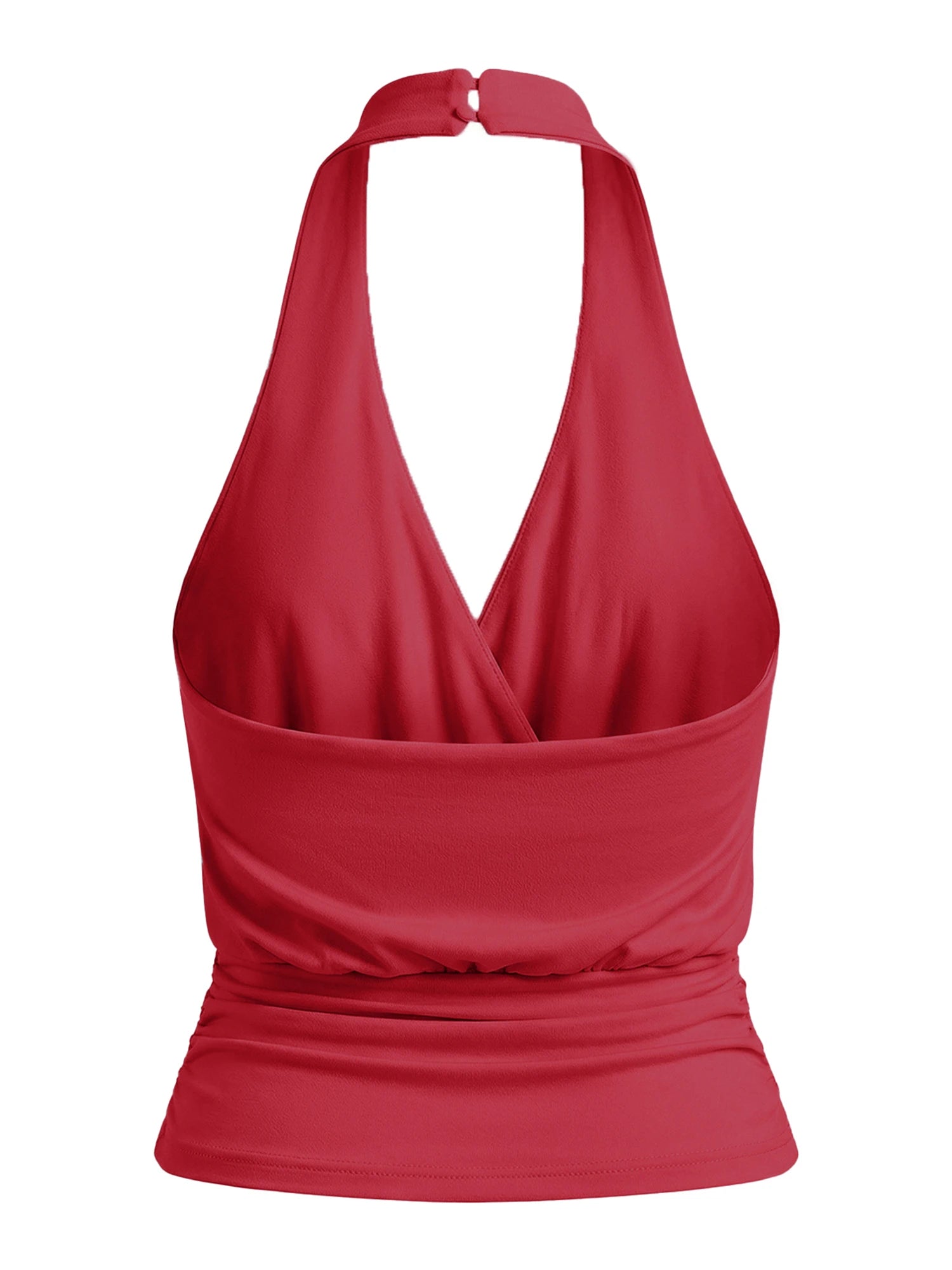 Deep V Halter Crop Top – Women’s Y2K Backless Party & Clubwear Cami